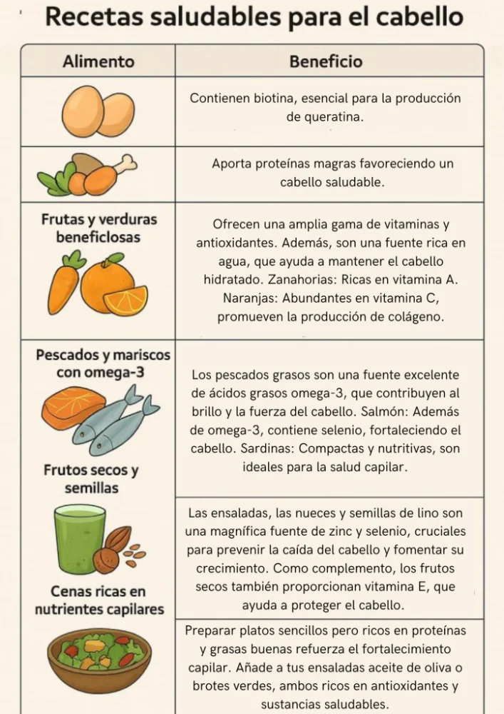 Alimentos que ayudan a evitar la caída del cabello | Blog | Vidaliax